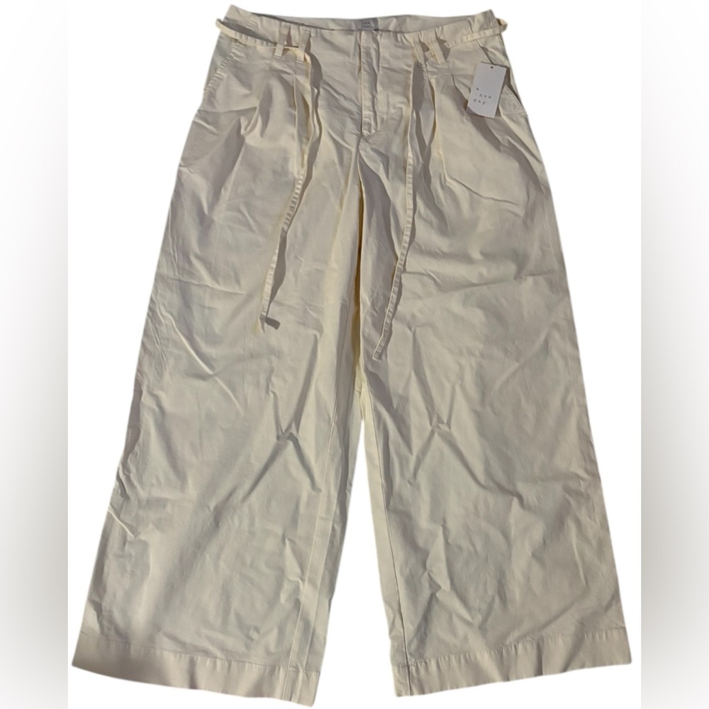 High-Rise Wide-Leg Chino Pants